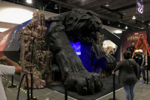 diseño y fabricación de stands black panter